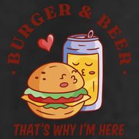 Burger And Beer That's Why I'm Here Golf Towel