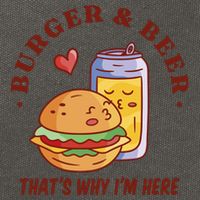 Burger And Beer That's Why I'm Here Cotton Canvas Backpack
