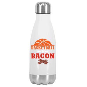 Basketball And Bacon Lover Basketball Stainless Steel Insulated Water Bottle