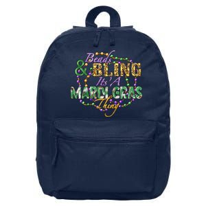 Beads And Bling It's' A Mardi Gras Thing Funny Mardi Gras Festival 16 in Basic Backpack