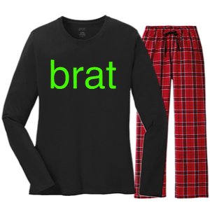 Brat Album Women's Long Sleeve Flannel Pajama Set 