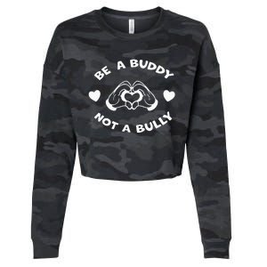 Be a Buddy Not a Bully Unity Day Orange Anti Bullying Cropped Pullover Crew