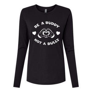 Be a Buddy Not a Bully Unity Day Orange Anti Bullying Womens Cotton Relaxed Long Sleeve T-Shirt