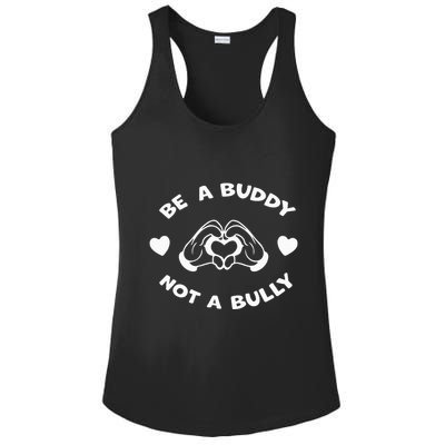 Be a Buddy Not a Bully Unity Day Orange Anti Bullying Ladies PosiCharge Competitor Racerback Tank