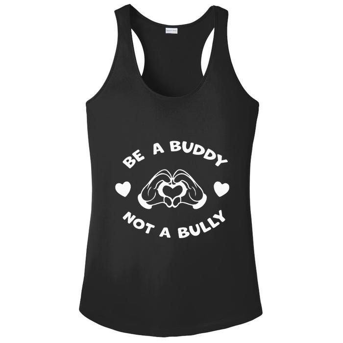 Be a Buddy Not a Bully Unity Day Orange Anti Bullying Ladies PosiCharge Competitor Racerback Tank