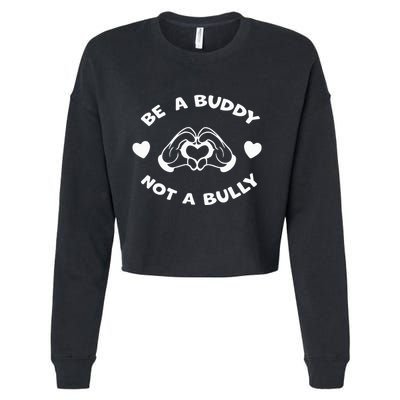 Be a Buddy Not a Bully Unity Day Orange Anti Bullying Cropped Pullover Crew