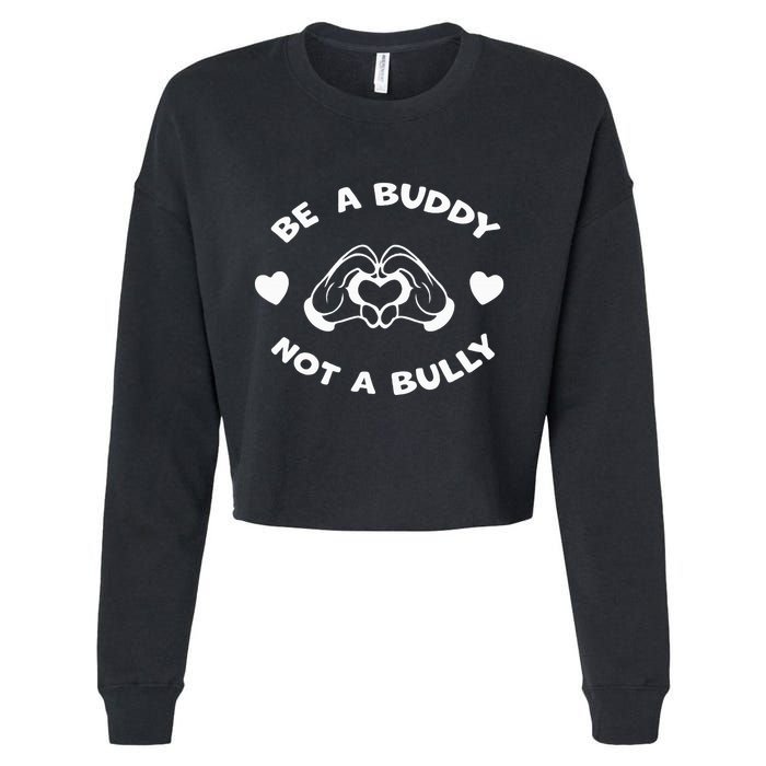 Be a Buddy Not a Bully Unity Day Orange Anti Bullying Cropped Pullover Crew