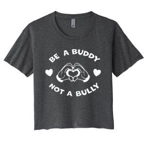 Be a Buddy Not a Bully Unity Day Orange Anti Bullying Women's Crop Top Tee