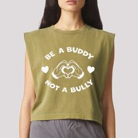 Be a Buddy Not a Bully Unity Day Orange Anti Bullying Garment-Dyed Women's Muscle Tee