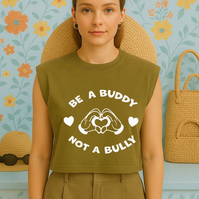 Be a Buddy Not a Bully Unity Day Orange Anti Bullying Garment-Dyed Women's Muscle Tee