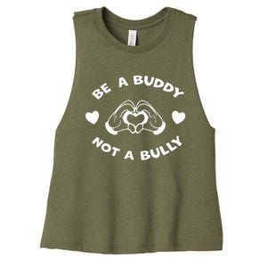 Be a Buddy Not a Bully Unity Day Orange Anti Bullying Women's Racerback Cropped Tank