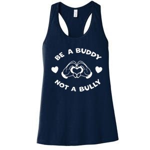 Be a Buddy Not a Bully Unity Day Orange Anti Bullying Women's Racerback Tank