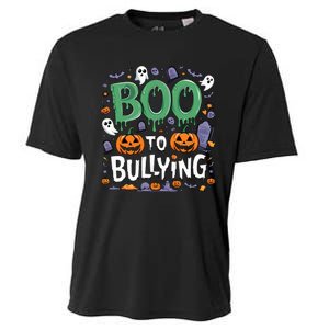 Boo Anti Bullying Funny Halloween Orange Unity Day Cooling Performance Crew T-Shirt