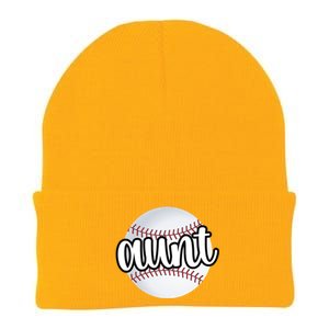 Baseball Aunt Baseball Fan Proud Baseball Auntie Gift Knit Cap Winter Beanie