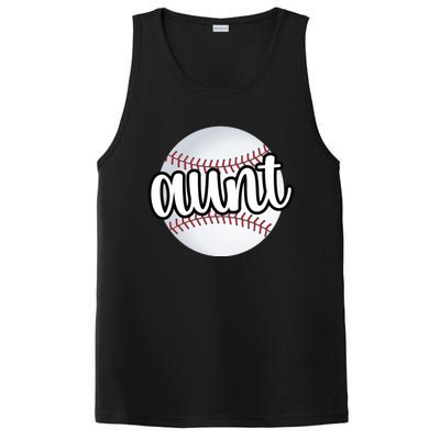 Baseball Aunt Baseball Fan Proud Baseball Auntie Gift PosiCharge Competitor Tank