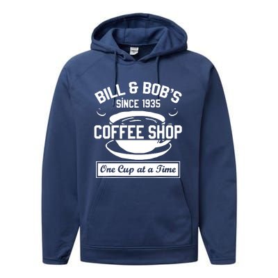 Bill And Bobs Coffee Shop One Cup At A Time Performance Fleece Hoodie