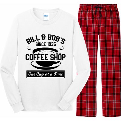 Bill And Bobs Coffee Shop One Cup At A Time Long Sleeve Pajama Set