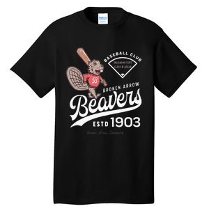 Broken Arrow Beavers Retro Minor League Baseball Team Tall T-Shirt