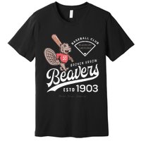 Broken Arrow Beavers Retro Minor League Baseball Team Premium T-Shirt