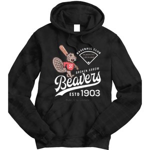 Broken Arrow Beavers Retro Minor League Baseball Team Tie Dye Hoodie