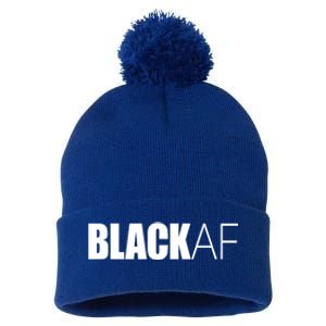 Black Af Blackaf African American Pride History Month Cute Gift Pom Pom 12in Knit Beanie