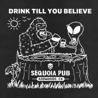 Bigfoot Alien Bar Drink Till You Believe 7 Panel Mesh Trucker Snapback Hat