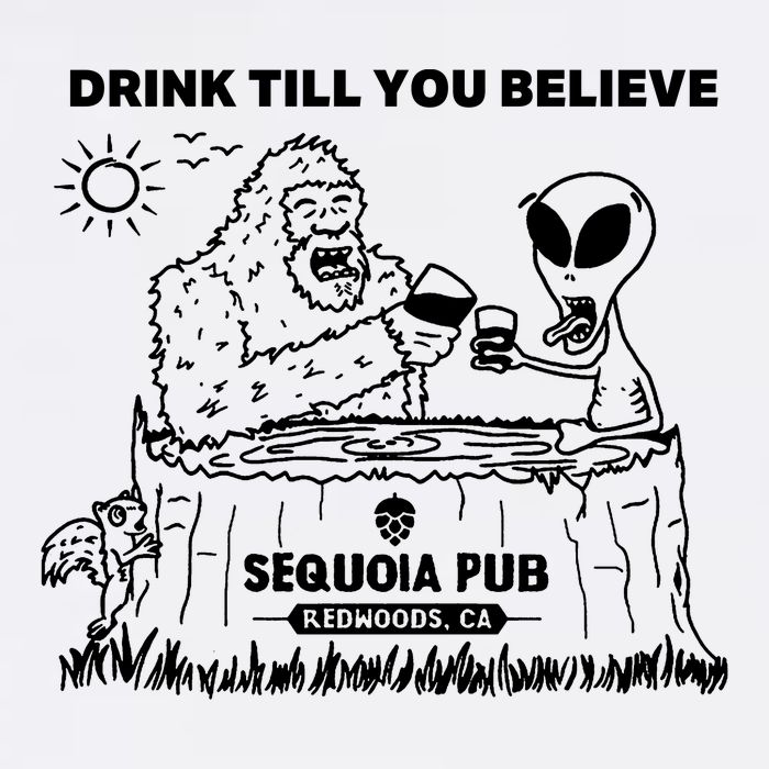 Bigfoot Alien Bar Drink Till You Believe 11oz C Handle Ceramic Mug