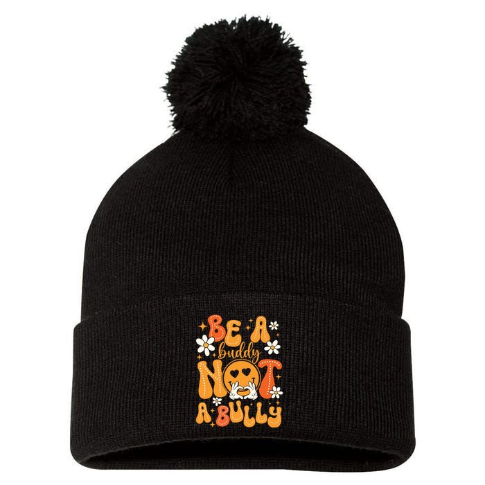 Be A Buddy Not A Bully Unity Day Orange Anti Bullying Pom Pom 12in Knit Beanie