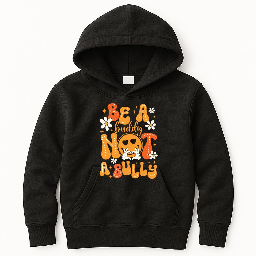 Be A Buddy Not A Bully Unity Day Orange Anti Bullying Kids Hoodie