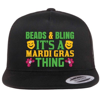 Beads And Bling It's A Mardi Gras Things Flatbill Hat