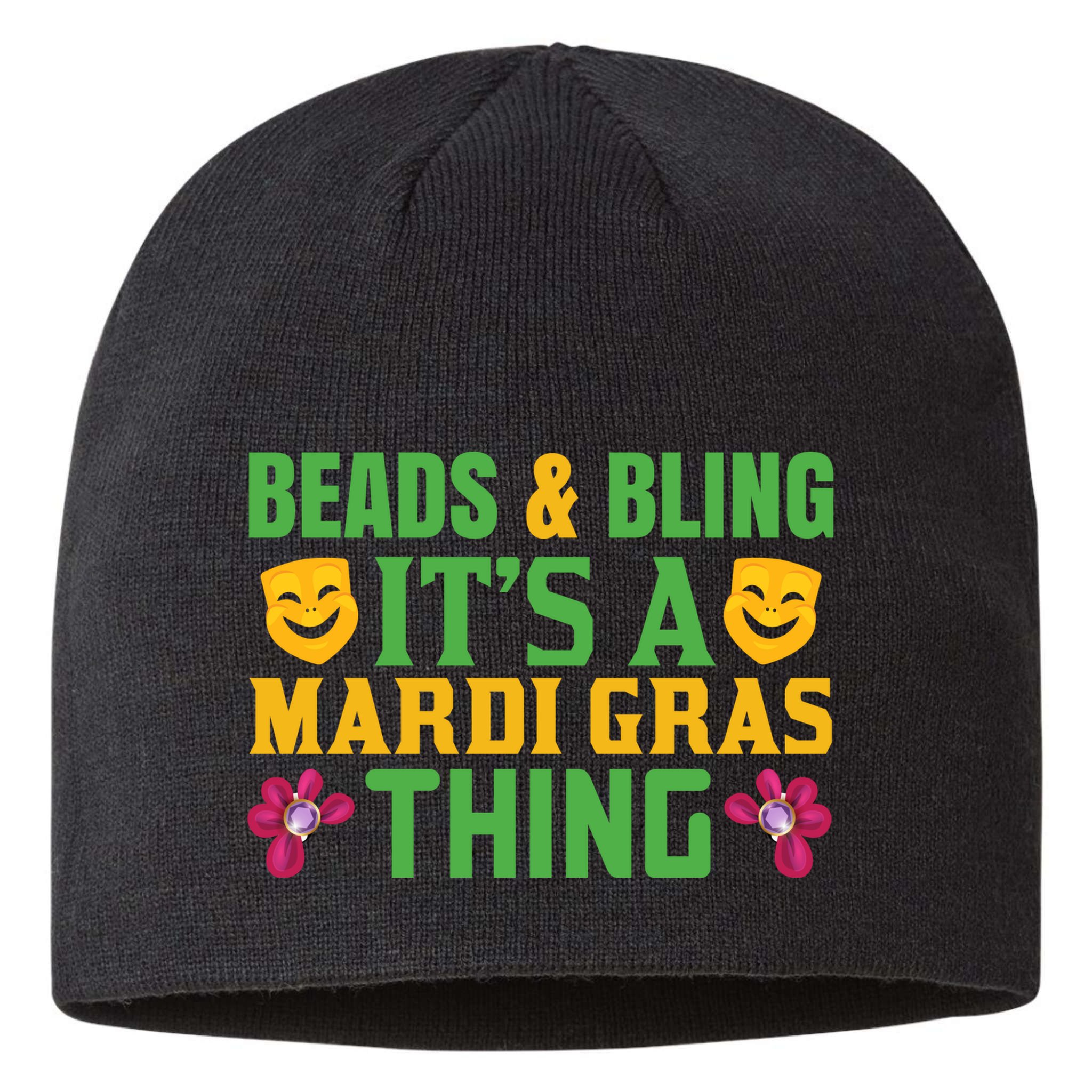 Beads And Bling It's A Mardi Gras Things Sustainable Beanie