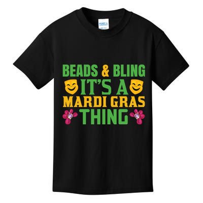 Beads And Bling It's A Mardi Gras Things Kids T-Shirt