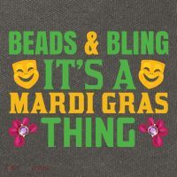 Beads And Bling It's A Mardi Gras Things Cotton Canvas Backpack