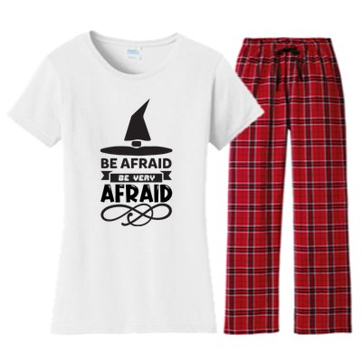 Be Afraid Be Very Afraid Women's Flannel Pajama Set