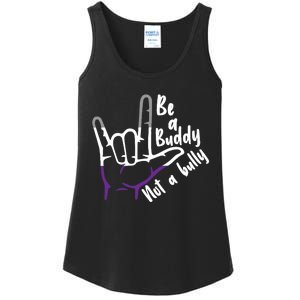 Be A Buddy Not A Bully Lgbtq Asexual Pride Flag Ladies Essential Tank