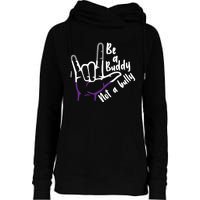 Be A Buddy Not A Bully Lgbtq Asexual Pride Flag Womens Funnel Neck Pullover Hood