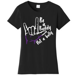 Be A Buddy Not A Bully Lgbtq Asexual Pride Flag Women's T-Shirt