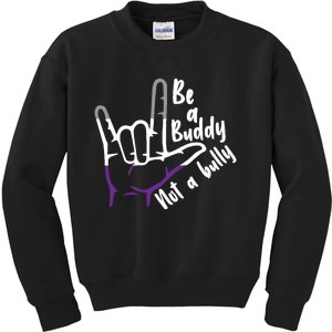 Be A Buddy Not A Bully Lgbtq Asexual Pride Flag Kids Sweatshirt