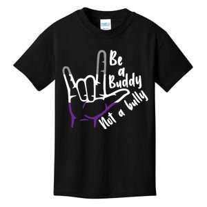 Be A Buddy Not A Bully Lgbtq Asexual Pride Flag Kids T-Shirt