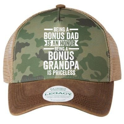 Being A Bonus Dad Is An Honor Stepfather Funny Gift Legacy Tie Dye Trucker Hat