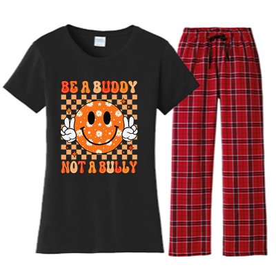 Be A Buddy Not A Bully Unity Day Orange Anti Bullying Gift Women's Flannel Pajama Set