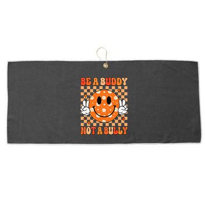 Be A Buddy Not A Bully Unity Day Orange Anti Bullying Gift Large Microfiber Waffle Golf Towel