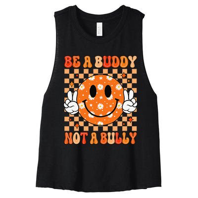 Be A Buddy Not A Bully Unity Day Orange Anti Bullying Gift Women's Racerback Cropped Tank