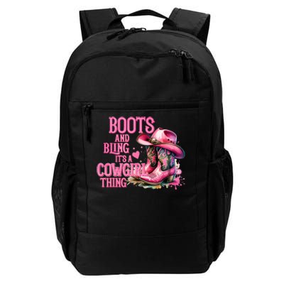 Boots And Bling ItS A Cowgirl Thing Rodeo Country Cowgirl Daily Commute Backpack