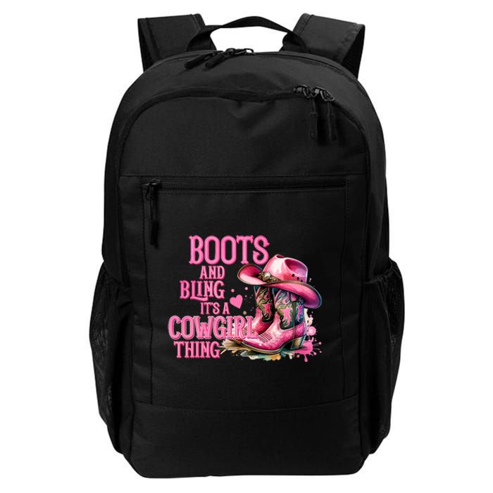 Boots And Bling ItS A Cowgirl Thing Rodeo Country Cowgirl Daily Commute Backpack