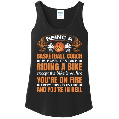 Being A Basketball Coach Is Easy Ladies Essential Tank