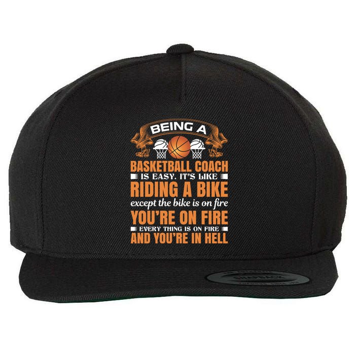 Being A Basketball Coach Is Easy Wool Snapback Cap