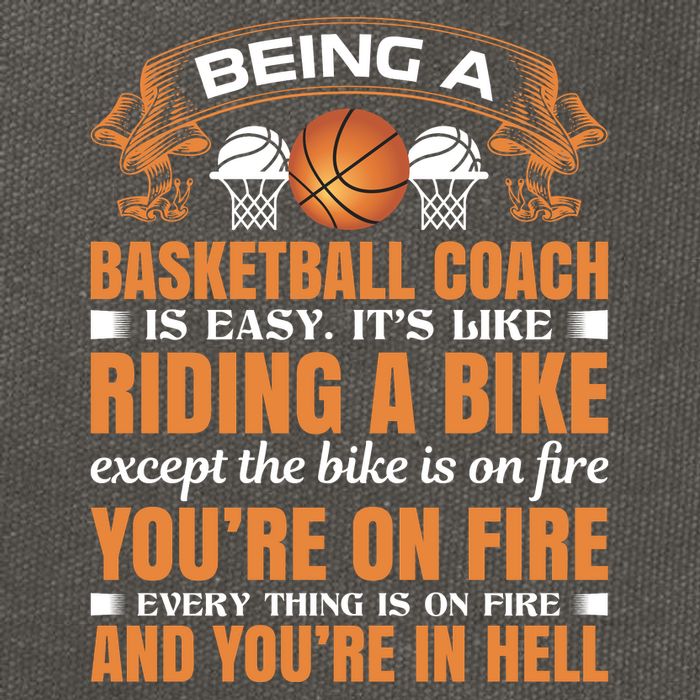 Being A Basketball Coach Is Easy Cotton Canvas Backpack