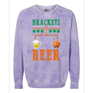 Brackets And Beer March Basketball College Colorblast Crewneck Sweatshirt