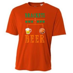 Brackets And Beer March Basketball College Cooling Performance Crew T-Shirt